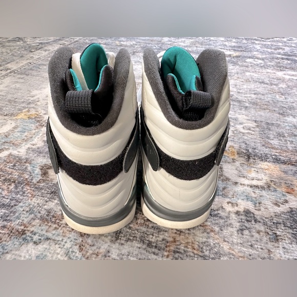 Jordan 8 Retro South Beach Shoes Black White Pink Teal - Size 12 - Picture 8 of 14